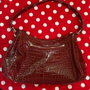 Nine Weat red alligator bag